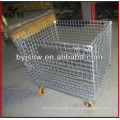 rolling metal storage cage with wheels